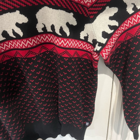 CHAPS RL Black Bear Sweater Mens XL 100% Cotton Knit Crewneck Pullover - Picture 3 of 9